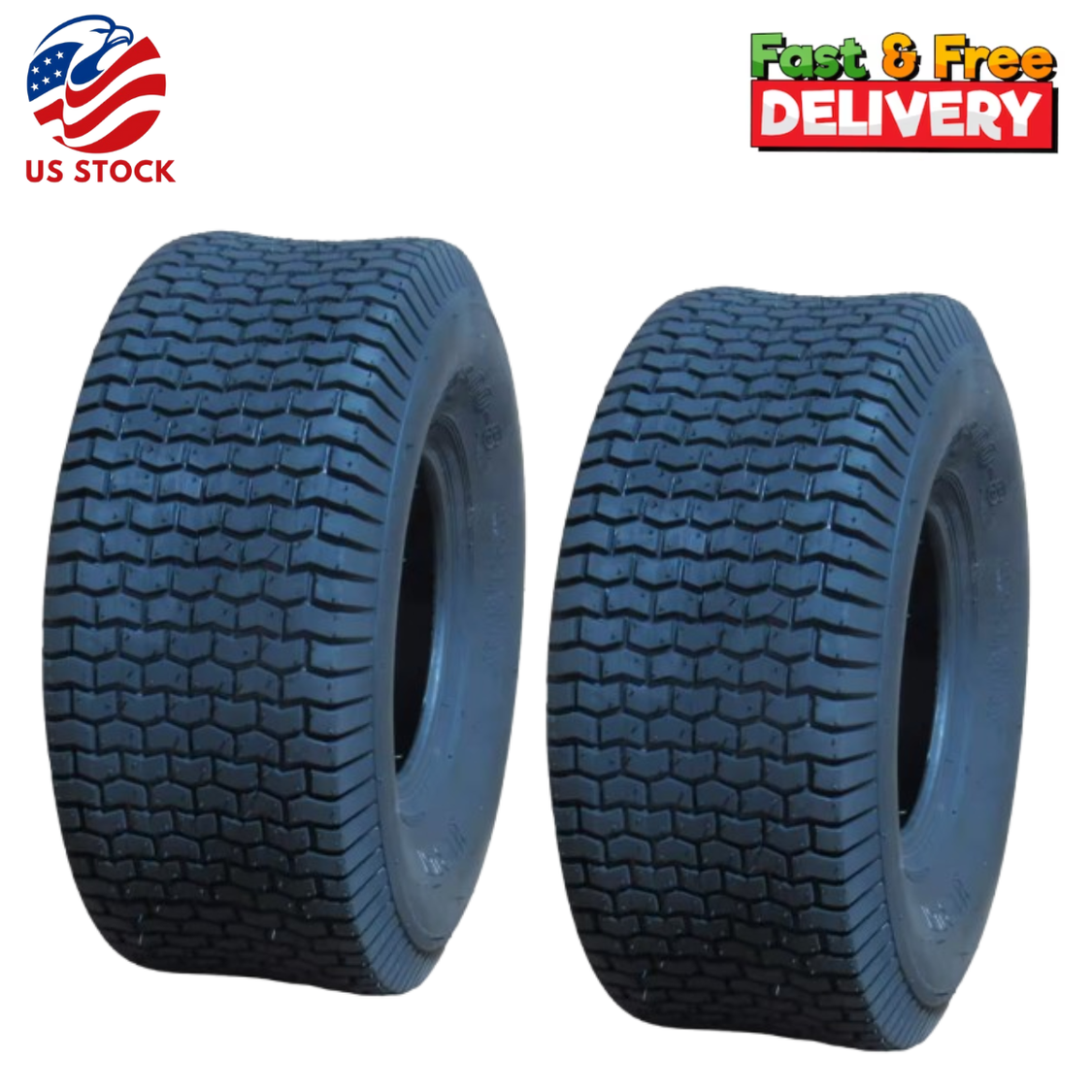 Set Of 2 Hi-Run Turf LG 10 PSI 20 in. x 8-8 in. 2-Ply Tire