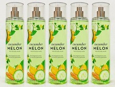 5 Bath  Body Works CUCUMBER MELON Fine Fragrance Mist Body Spray 8 oz