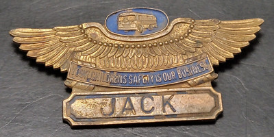 VINTAGE YOUR CHILDRENS SAFETY IS OUR BUSINESS WINGED SCHOOL BUS DRIVER ...