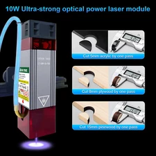 450nm 10W laser module kit with air assistance for Laser Engraving Machine , 12V