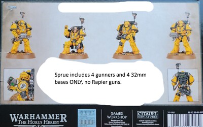 Rapier Quad Gunners sprue and bases Legiones Astartes Horus Heresy