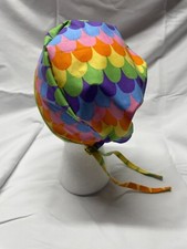 EASTER SCALLOP MOTIF: Handmade 100 Cotton Scrub Cap - FREE SHIP  Discounts 