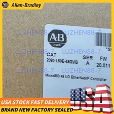 New Sealed Allen Bradley 2080-L50E-48QVB Micro850 48 I/O EtherNet/IP Controller