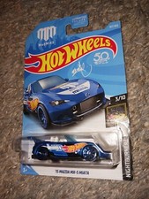 2018 Hot Wheels Nightburnerz 3/10, '15 Mazda MX-5 Miata,MAD MIKE, Col. 167/365
