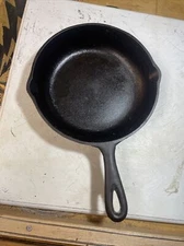 Vintage BSR NO. 5 Cast Iron Skillet 8 1/8 In With Heat Ring Made In USA Preowned