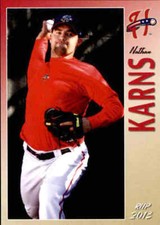 2013 Harrisburg Senators Grandstand #15 Nathan Karns Franklin Pennsylvania Card