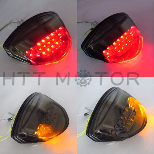 New Led Tail Brake Light Turn Signals For Suzuki Gsx-R Gsxr 1000 2007 2008 Smoke - Picture 1 of 9