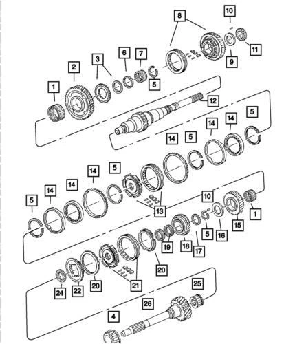 Genuine Mopar Main Shaft Bearing Cone 4637771