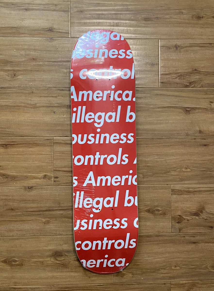 Supreme Illegal Business Deck Red SS18 Brand New In Plastic 8.25 Skateboard  2018