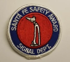 NEW 3" SANTA FE Railroad 1984 Safety Award Patch - Signal Dept. Middle Division