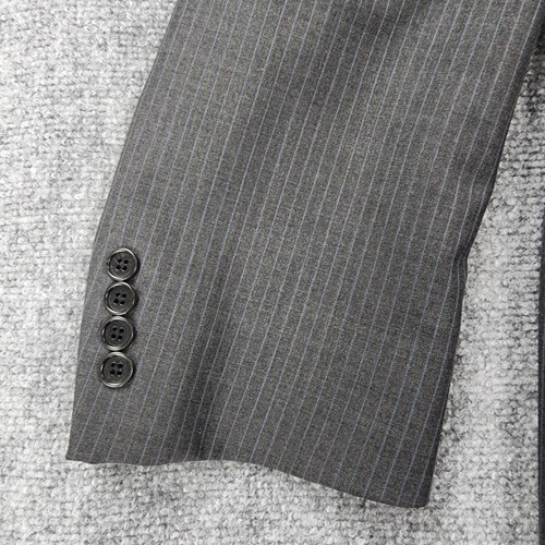 Brooks Brothers Blazer Mens 50L Gray Pinstripe Wool 2 Button 346 Stretch Jacket - Picture 12 of 21