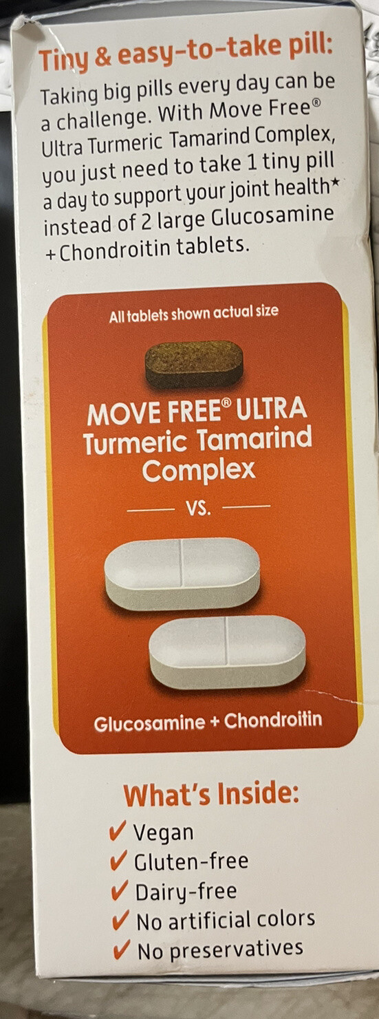 THREE 30ct Schiff Move Free Ultra Turmeric & Tamarind Coated Tablets