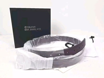 Telfar Belt Eggplant Silver Tone Logo Buckle Small NIB | eBay display picture 2