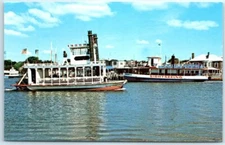 Postcard - Sightseeing boats at Hyannis Harbor, Cape Cod, Massachusetts