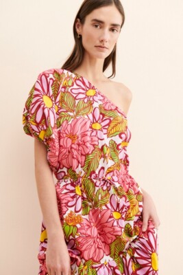 swf one shoulder dress Convertible One-Shoulder Chiffon Dress