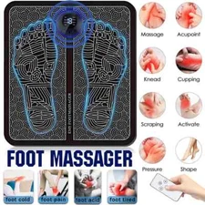 Portable EMS Electric Foot Massager Pad Blood Circulation Muscle Stimulator Mat