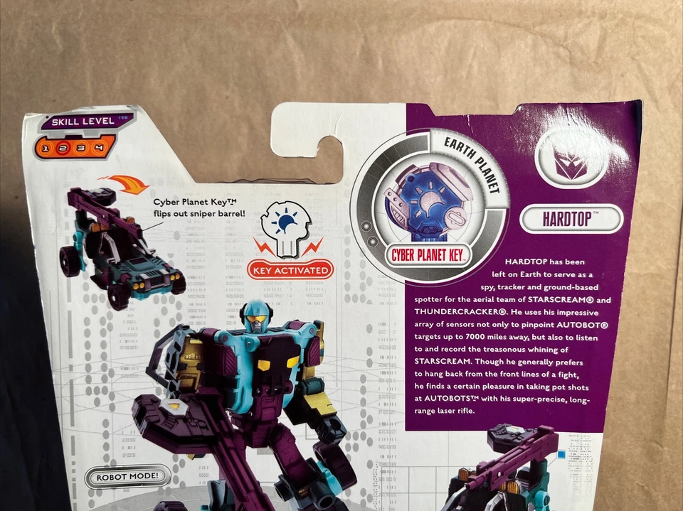 Year 2005 Hasbro Transformers Cybertron Scout Class 4" Figure Decepticon HARDTOP - Image 3 of 4