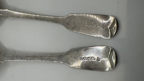 2 Ps Antique Georgian Sterling Silver Berry Spoon Floral London England 126 gr - Picture 4 of 9