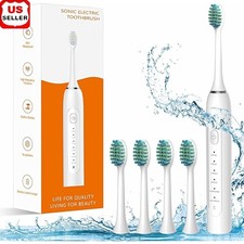Smart Electric Toothbrush 40000 VPM 6 Modes Waterproof Rechargeable Portable New