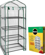 Miracle-Gro 23" X 17" X 57" 4-Tier Indoor/Outdoor Mini Greenhouse Plant Tent, Al