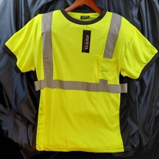 High Visibility Moisture Wick Short Sleeve T2201 Men's L Safety Shirt