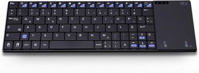 Rii Kabellose Tastatur mit Touchpad Büro, Tastatur Kabellos Office, 2,4GHz