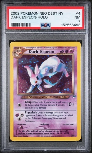 2002 POKEMON NEO DESTINY #4 DARK ESPEON-HOLO PSA 7