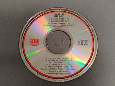 PHIL COLLINS Face Value 1981 (CD 1990) CD ONLY. No Jewel Case. VTG