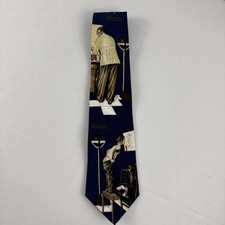 Norman Rockwell Men's All Silk Tie ~ Navy ~ 