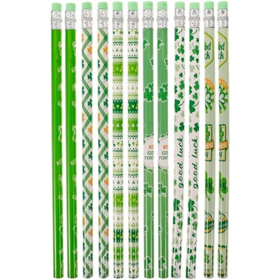 12 Pcs St Patricks Day Pencils for Kids Childrens Ireland Novelty - Image 1 of 4
