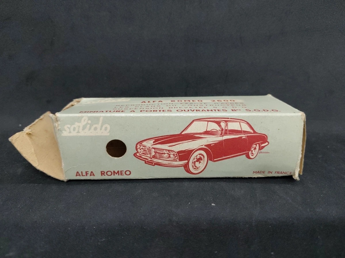 SOLIDO D'ORIGINE ALFA ROMEO 2600 REF 125 DU 03/63