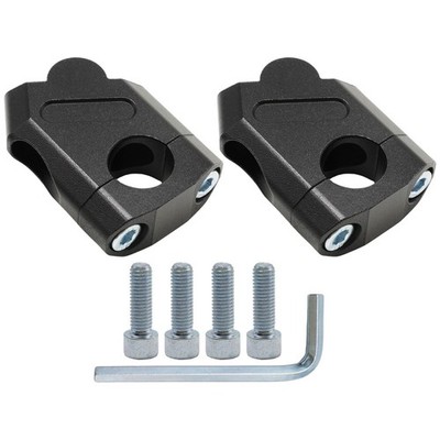 2 PCS Black 7/8'' Universal Handlebar Bar Risers 38mm Height 18mm Offset