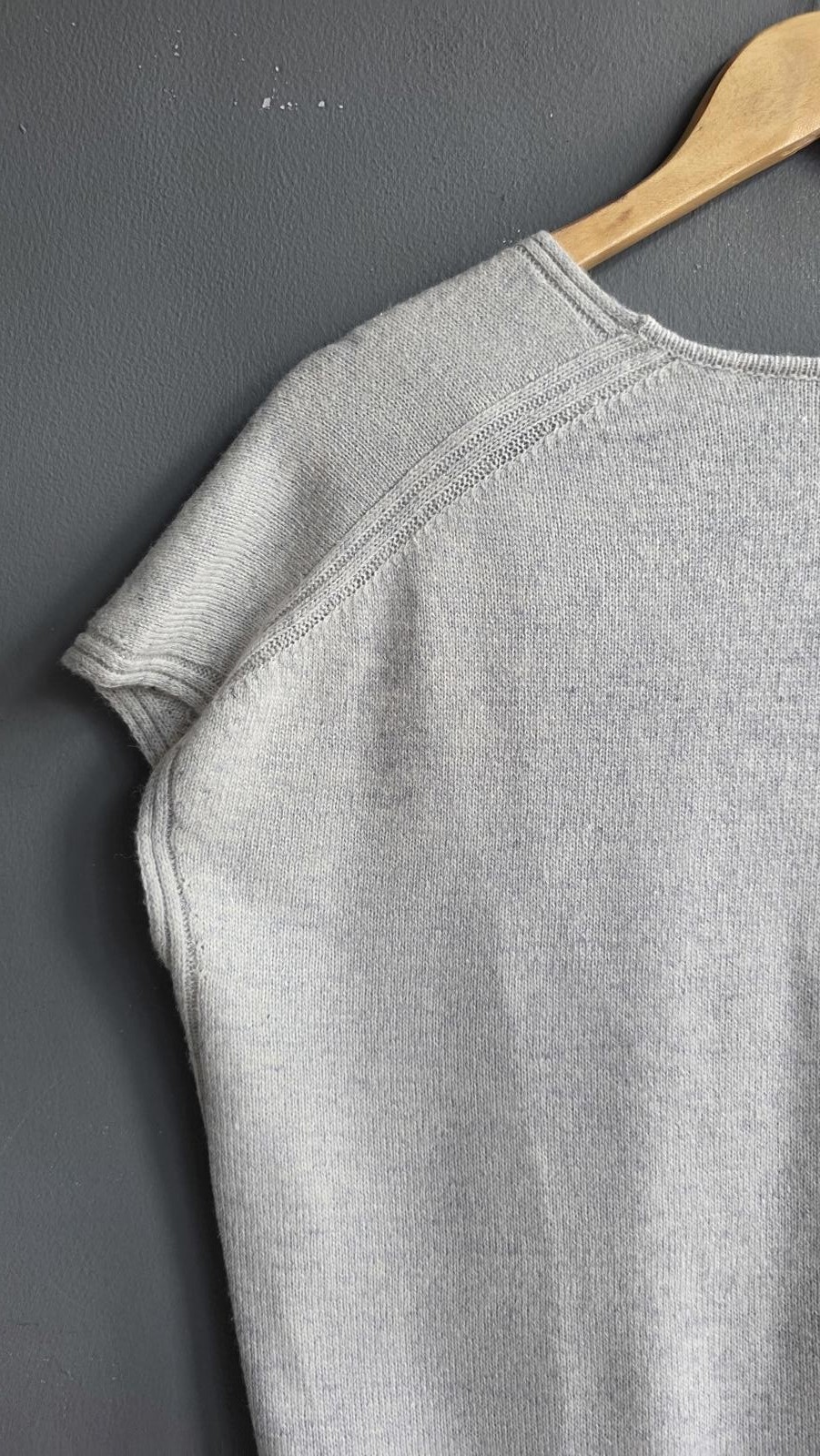 Phase Eight Grey Wool Blend V-Neck Sleeveless Knit Top Vest UK S Smart Casual image 7