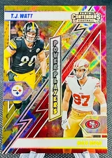 2024 Panini Contenders Power Players Diamond SP T.J. Watt Nick Bosa #16