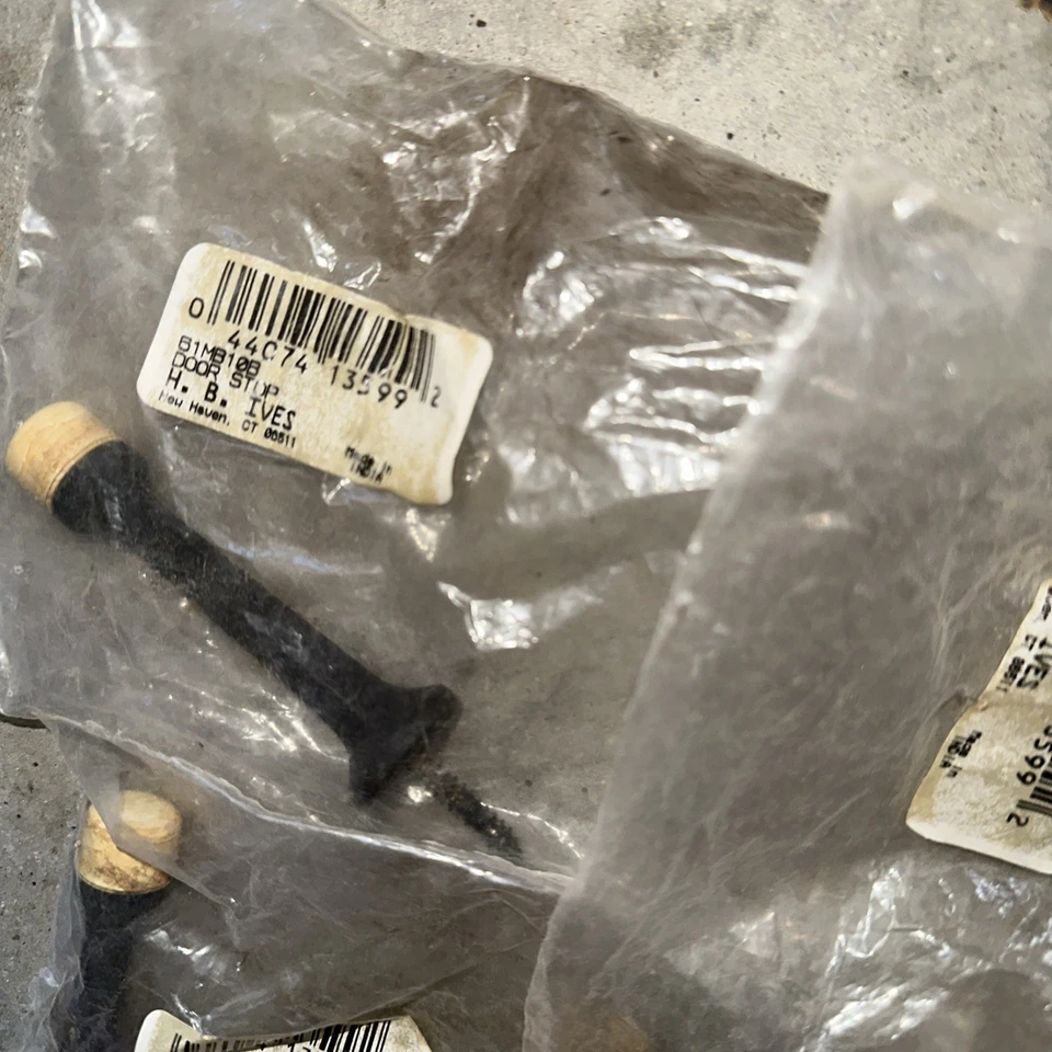 Lot Of Three HB IVES Screw in base DOOR STOP 3" New in pack - Image 2 of 2