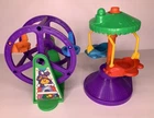 Vintage Fisher Price Little People Amusement Fun Park Ferris Wheel Plane Ride
