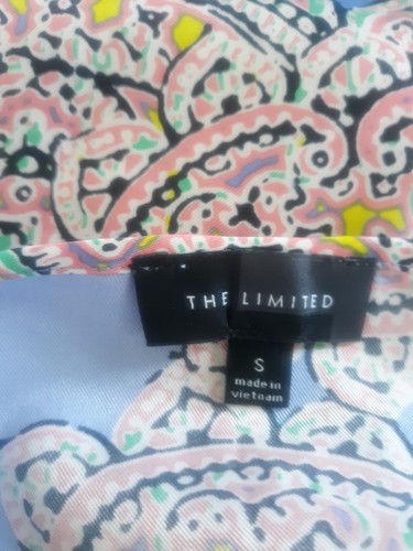 THE LIMITED Periwinkle Blue & Pink Paisley Print Camisole Top Ladies S - Picture 5 of 5