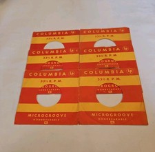45 RPM 7" RECORD SLEEVES CO. SLEEVE 6 PACK SEE PHOTO Columbia Records SLV376