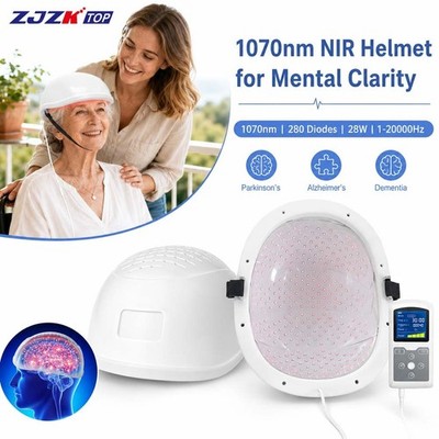 1070nm PBM Brain Helmet 280 LEDs for Stroke Recovery TBI Brain Injury Migraine