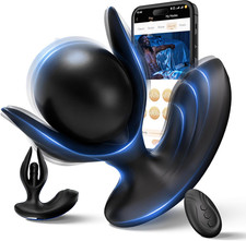 Inflatable Butt Plug Prostate Massager - App & Remote Controlled Anal Vibrator w