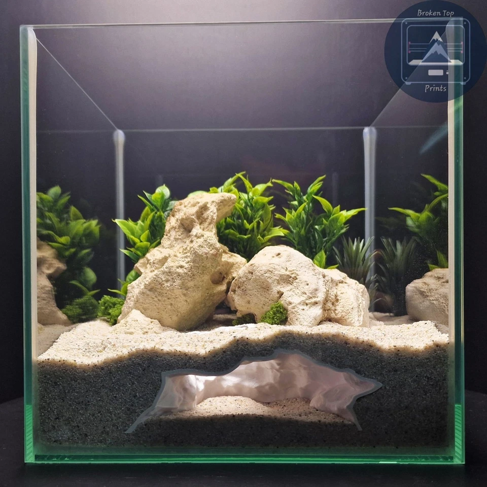 Aquaform Den - Cueva túnel de sustrato para acuario | Ocultar camarones peces impresos en 3D Foto 3 de 4