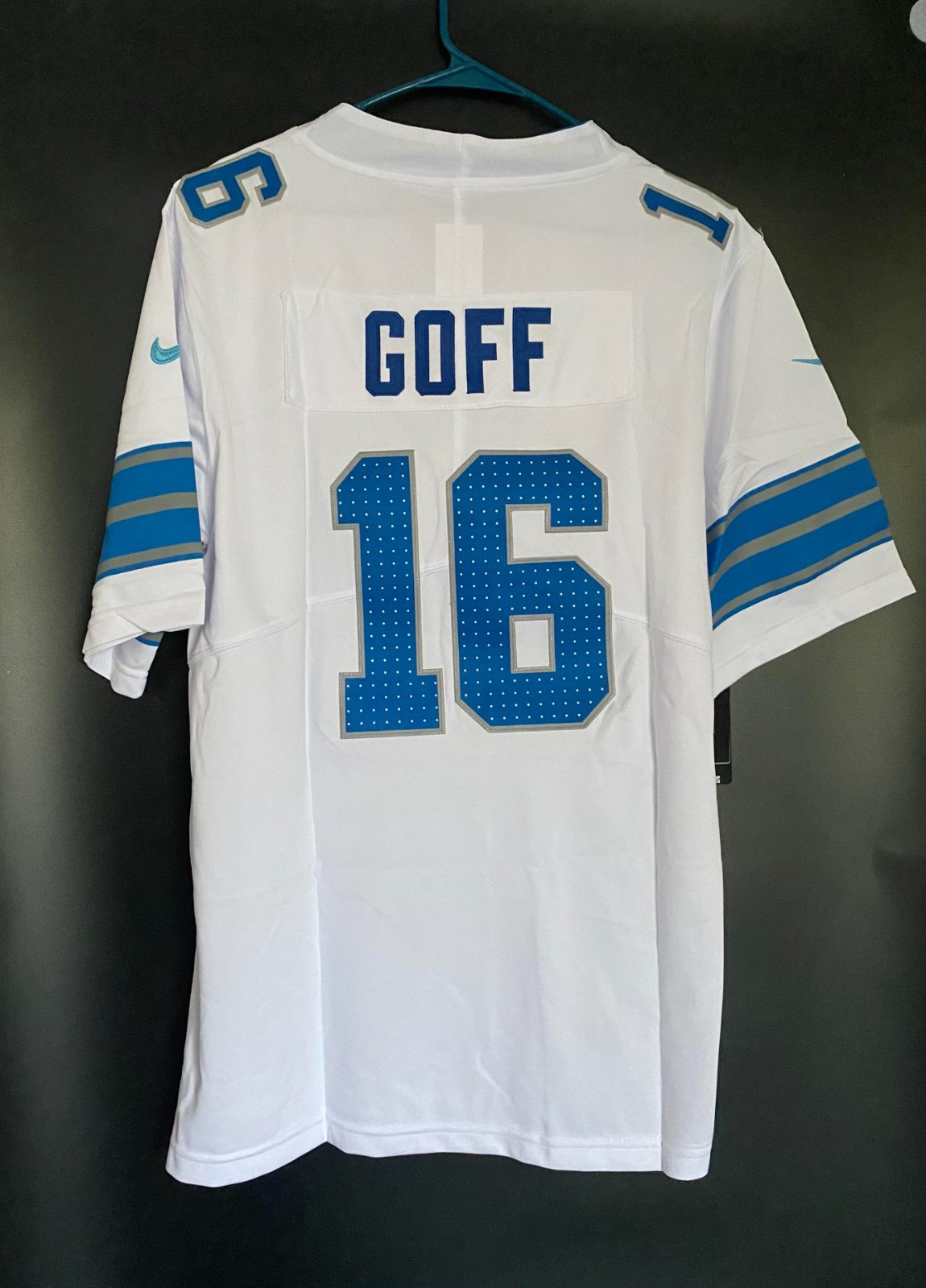 Detroit Lions #16 Jared Goff Men's White Stitched Football Jersey Size M - NWT