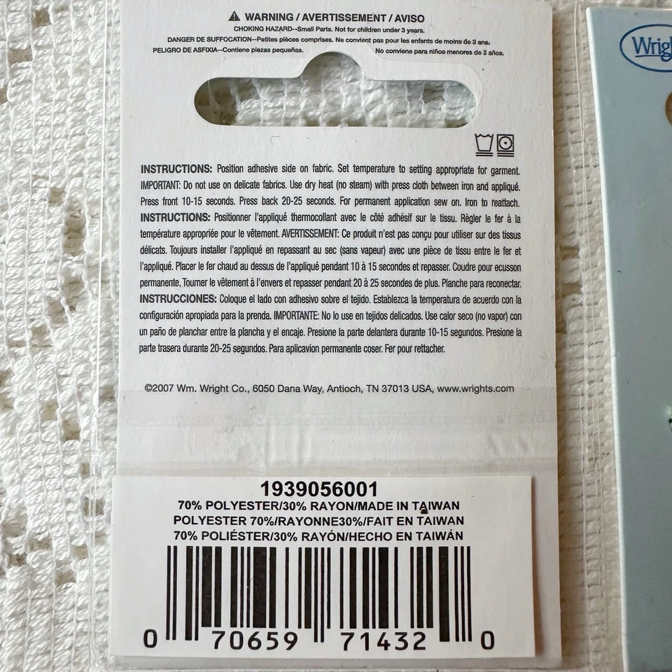 New Wrights Y2K Alien Patches Embroidered Iron On Never Used 2007 Set Of 4 - Image 3 of 3