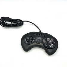 Sega Genesis Mad Catz Turbo 6 Button Controller Black Tested Working 