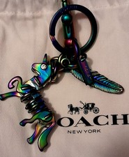 New W/O Tags - COACH Anodized Uni Unicorn Bag Charm Key Fob 22949