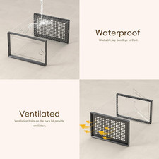 X-Large Shoe Storage Boxes Organizers Clear Plastic Stackable 12 Pack, Shoe R...