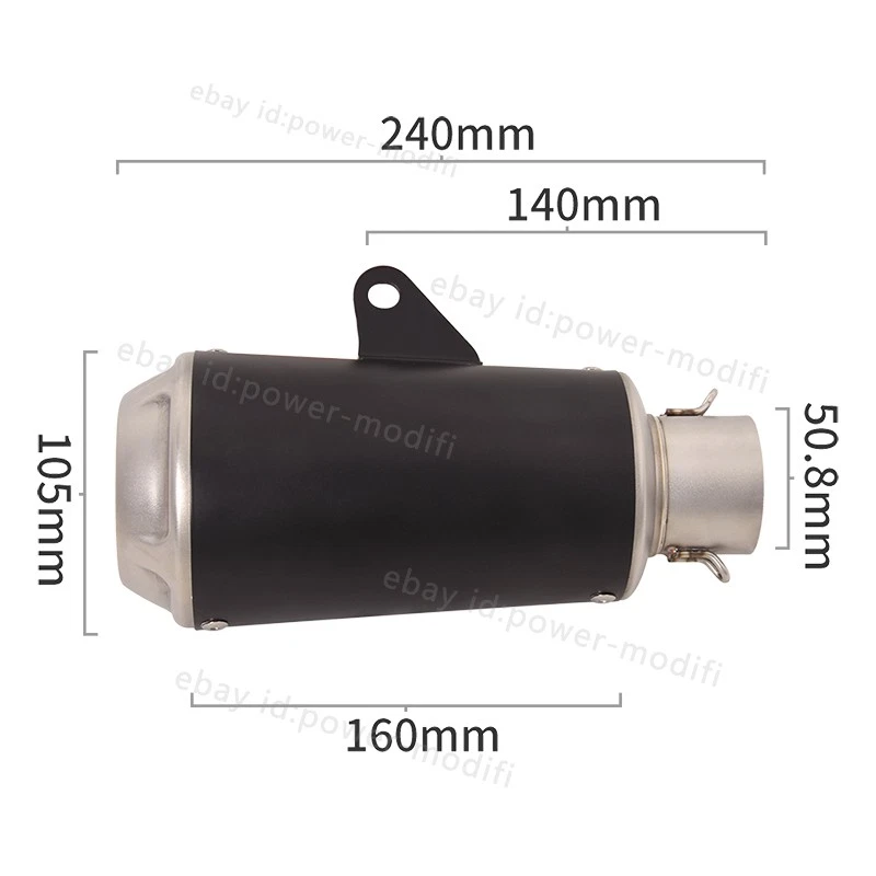 Tubo de cabezal silenciador sistema de escape completo para Kawasaki Ninja 300 Z250 2013-2016 Foto 3 de 4