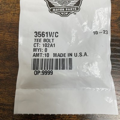 Harley Davidson 3561WC Tee Bolt (Qty-9) OEM NOS