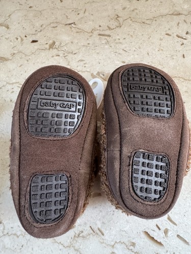 Vintage Baby GAP Sherpa Bear Slipper Booties Size 6 New Old Stock - Picture 2 of 3