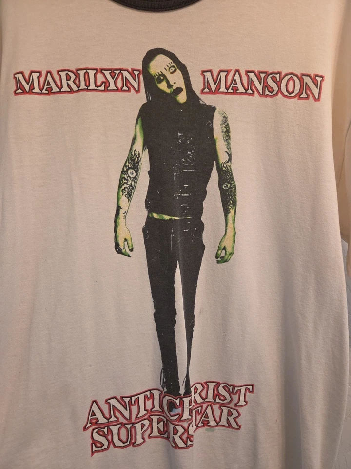 Camisa de Colección Marilyn Manson 1995 Winterland Anticristo Temprano Superestrella XL EN MUY BUENA CONDICIÓN Foto 3 de 4